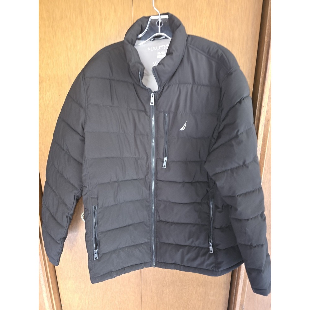 Nautica Mens Performance Puffer Jacket Active Stretch Water‎ Resistant XL Black